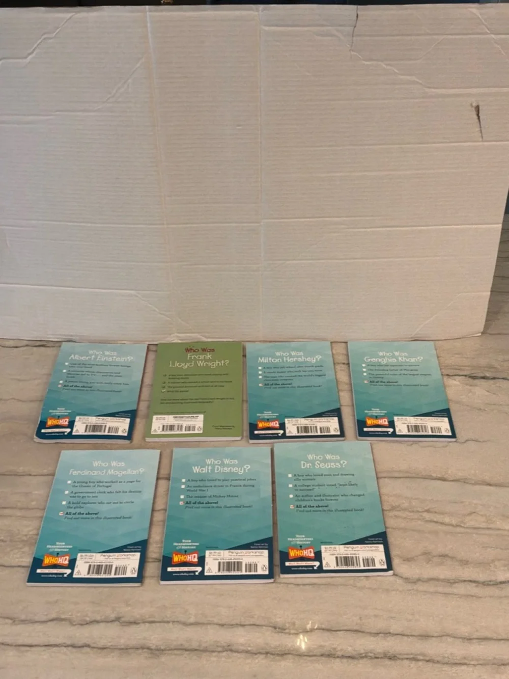 Who Was What Was Series Book Bundle Kids Educational Books Lot of 7 Homeschool